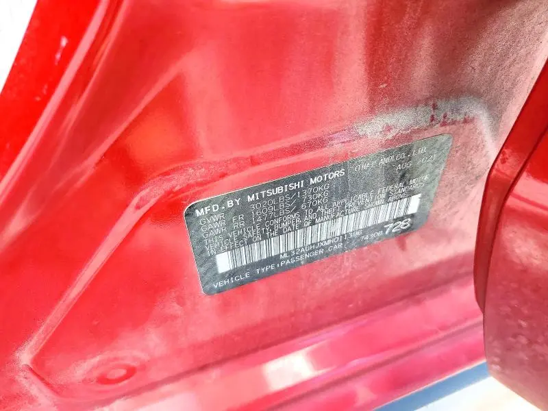 2021 MITSUBISHI MIRAGE ES  