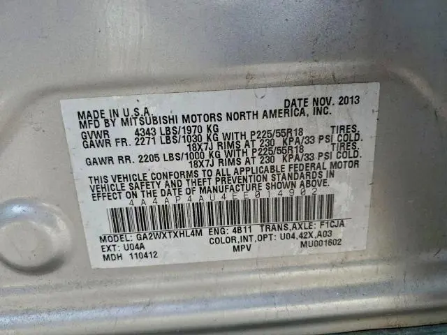 2014 MITSUBISHI OUTLANDER SPORT SE  