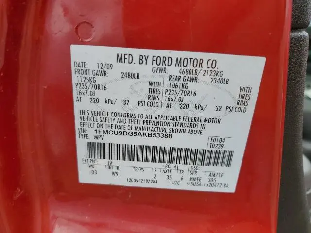 2010 FORD ESCAPE XLT  