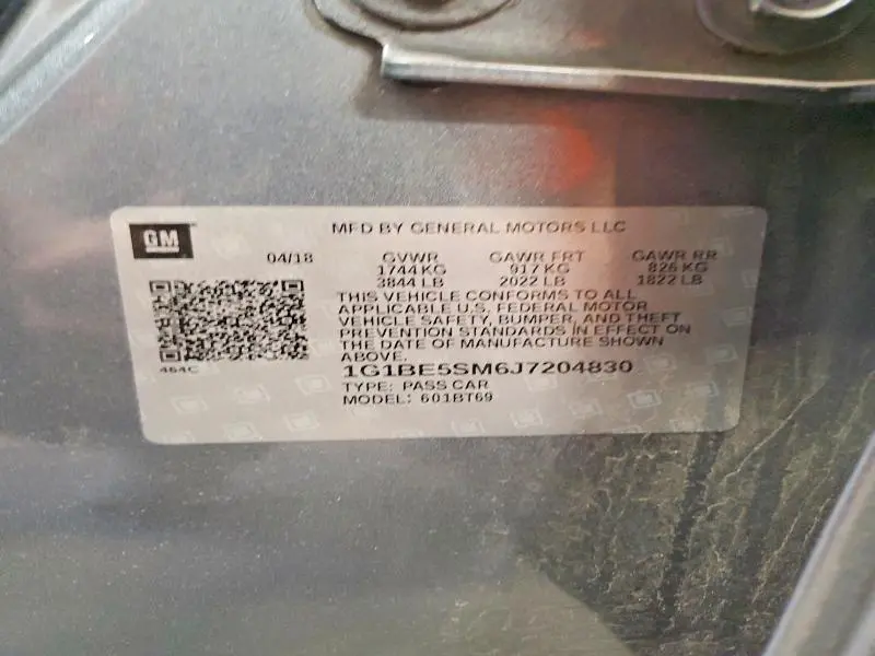 2018 CHEVROLET CRUZE LT  