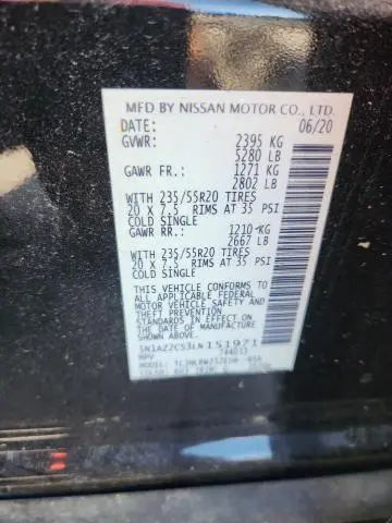 2020 NISSAN MURANO SL  