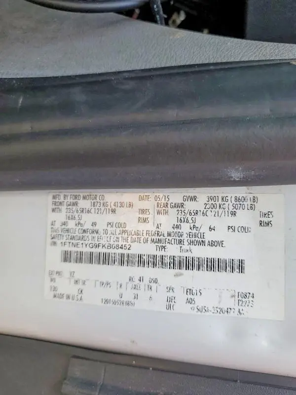 2015 FORD TRANSIT T-150  