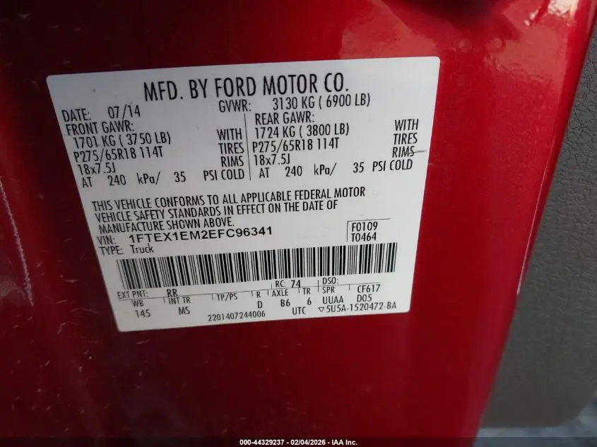 2014 FORD F-150 XLT