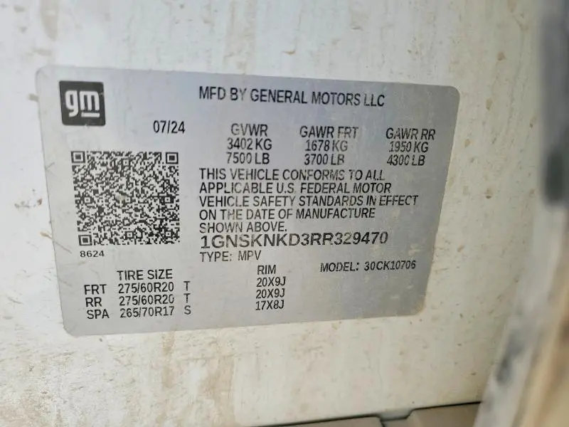 2024 CHEVROLET TAHOE K1500 LT  