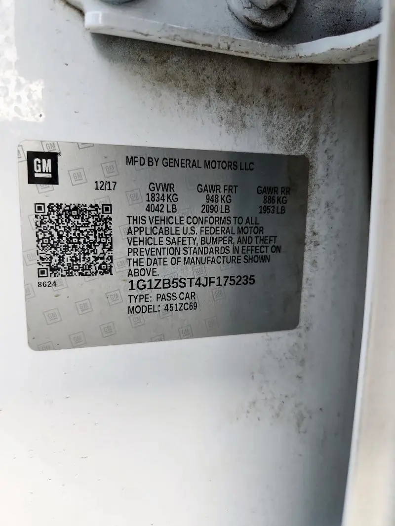 2018 CHEVROLET MALIBU LS  