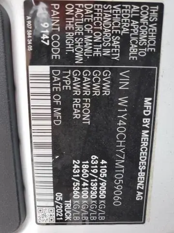 2021 MERCEDES-BENZ SPRINTER 2500  