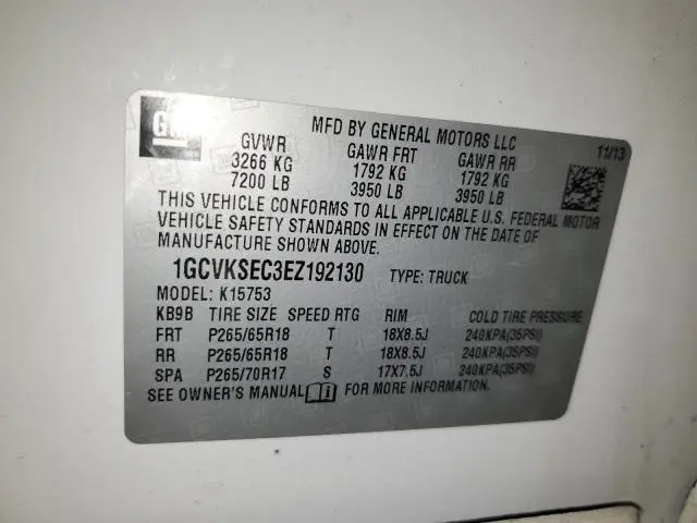 2014 CHEVROLET SILVERADO K1500 LTZ