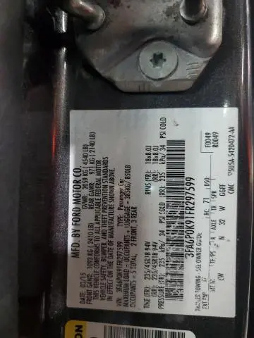 2015 FORD FUSION TITANIUM  