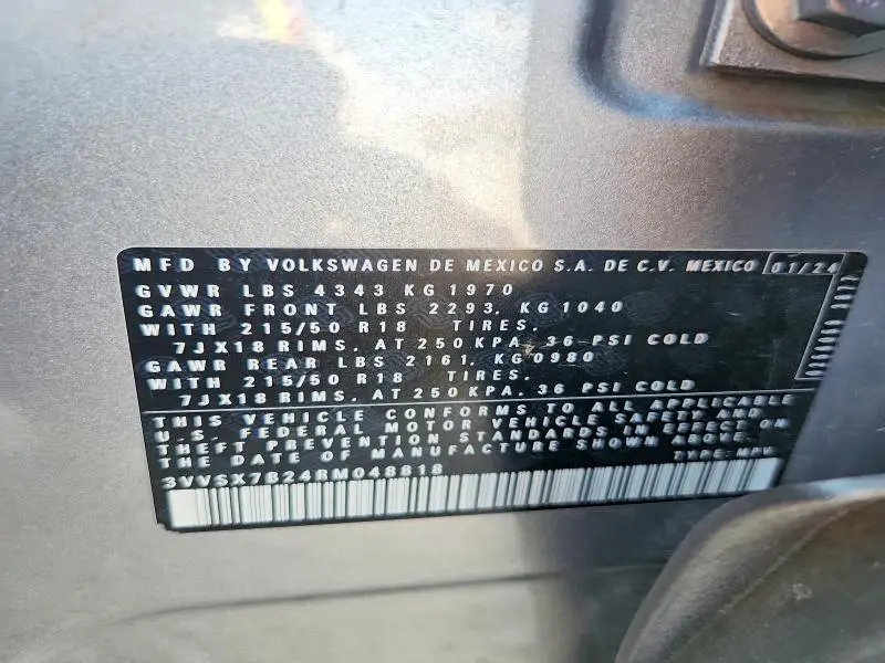 2024 VOLKSWAGEN TAOS SE  