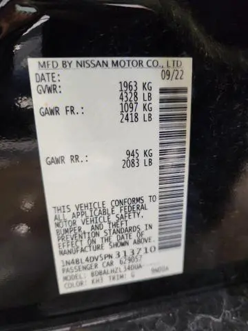 2023 NISSAN ALTIMA SV  