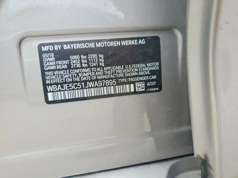 2018 BMW 540 I  