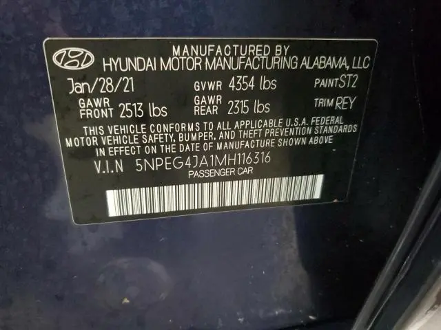 2021 HYUNDAI SONATA SE