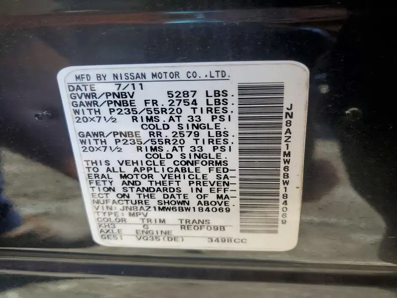 2011 NISSAN MURANO   