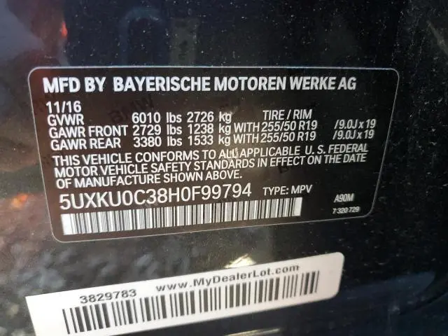 2017 BMW X6 SDRIVE35I  