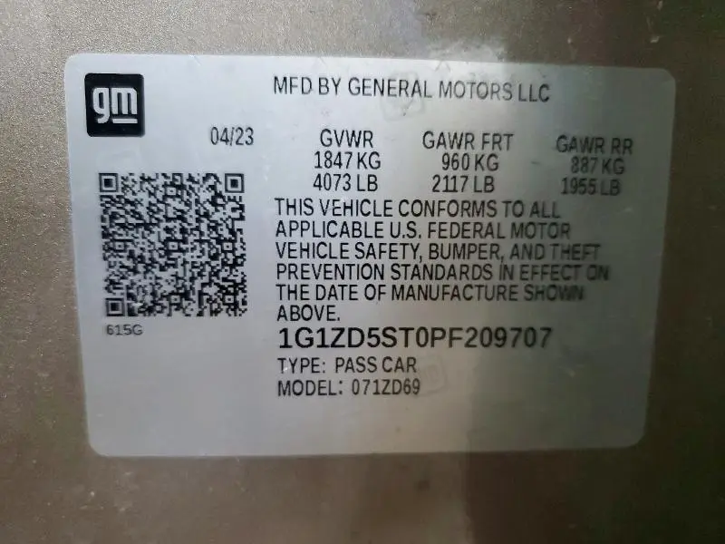 2023 CHEVROLET MALIBU LT  