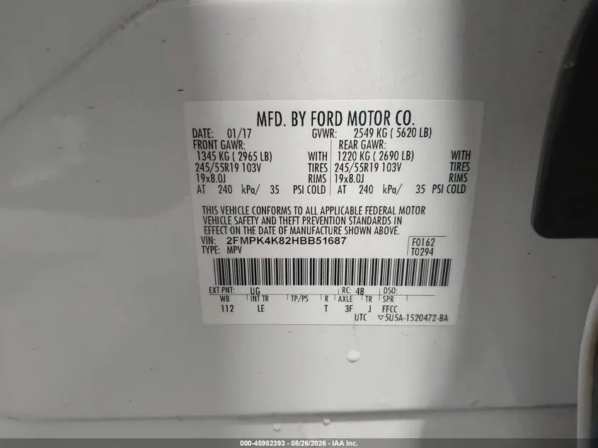 2017 FORD EDGE TITANIUM