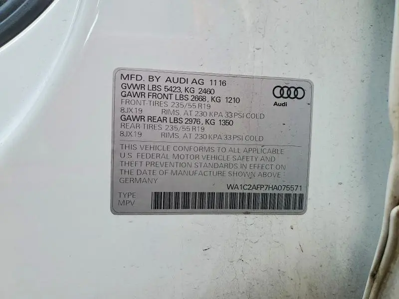 2017 AUDI Q5 PREMIUM  