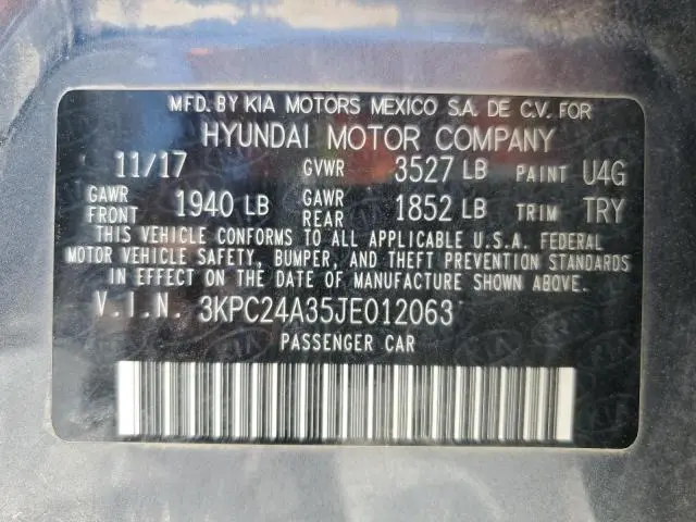 2018 HYUNDAI ACCENT SE  