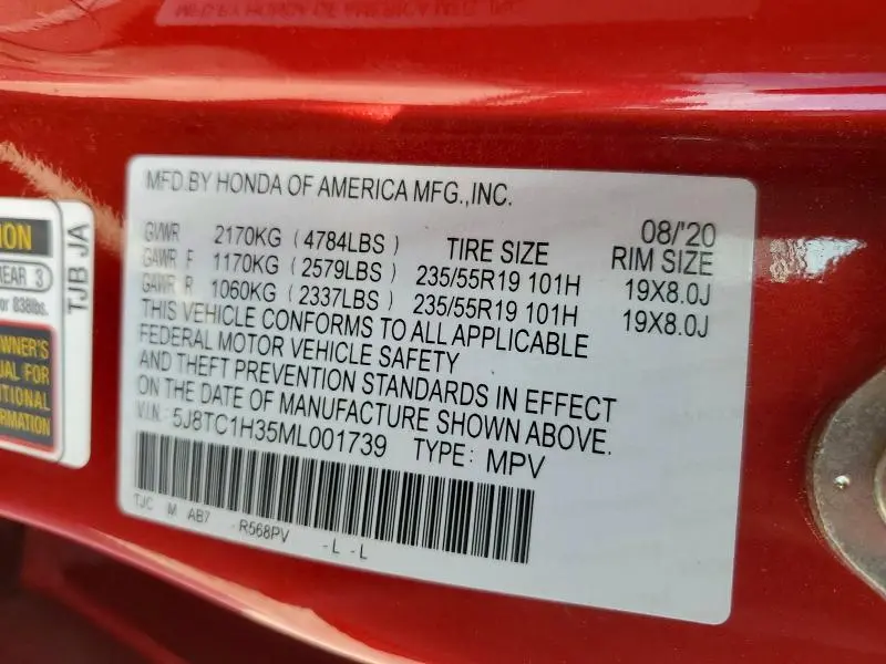 2021 ACURA RDX   