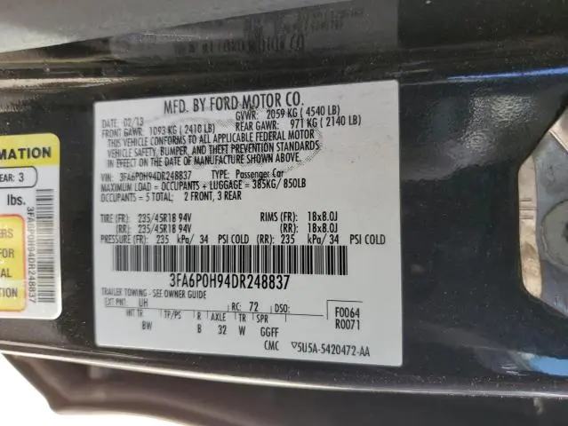 2013 FORD FUSION SE  