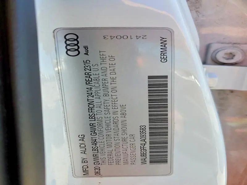 2020 AUDI A3 S-LINE PREMIUM  