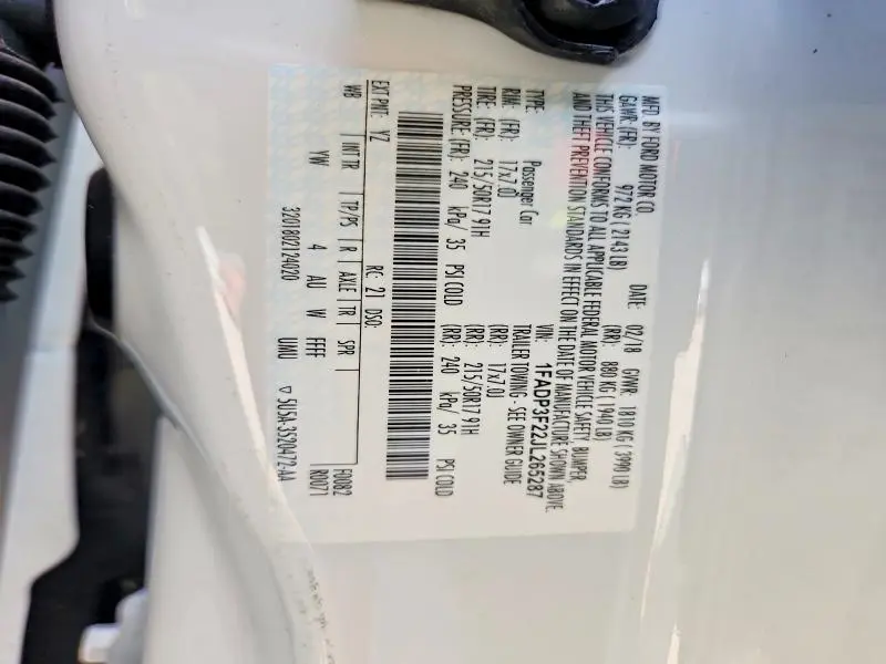 2018 FORD FOCUS SE  