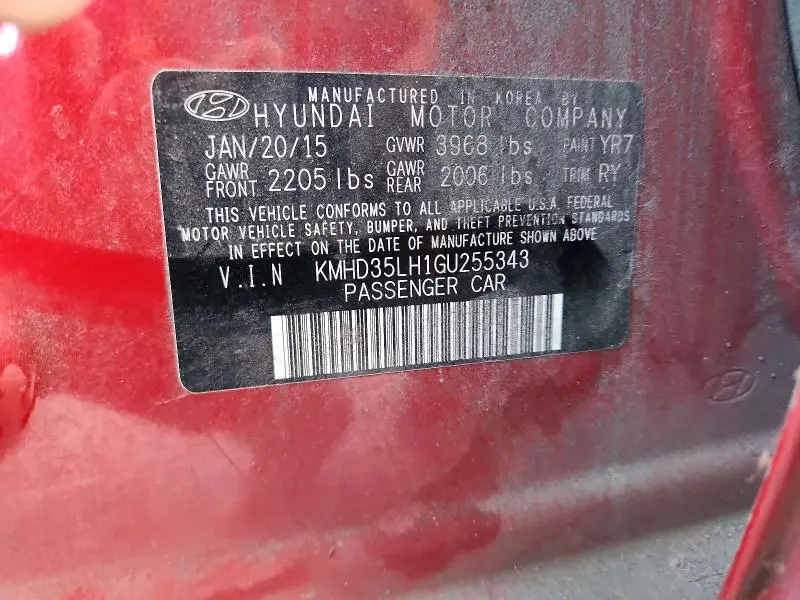 2016 HYUNDAI ELANTRA GT BASE  