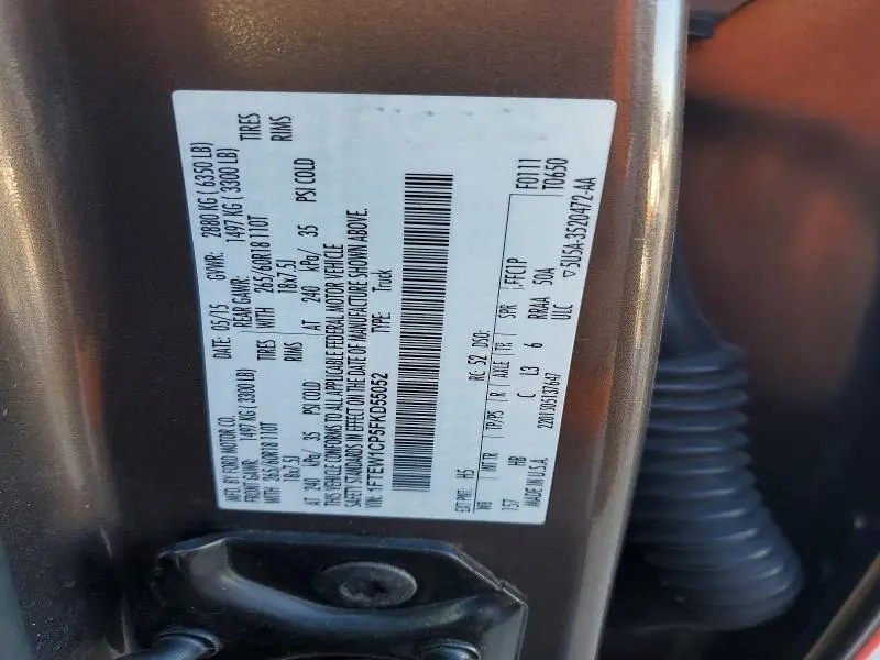 2015 FORD F150 SUPERCREW  