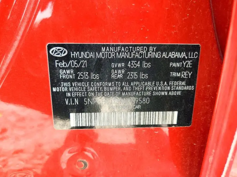 2021 HYUNDAI SONATA LIMITED  