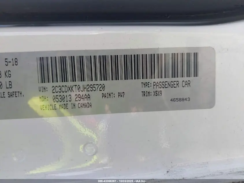 2018 DODGE CHARGER POLICE AWD