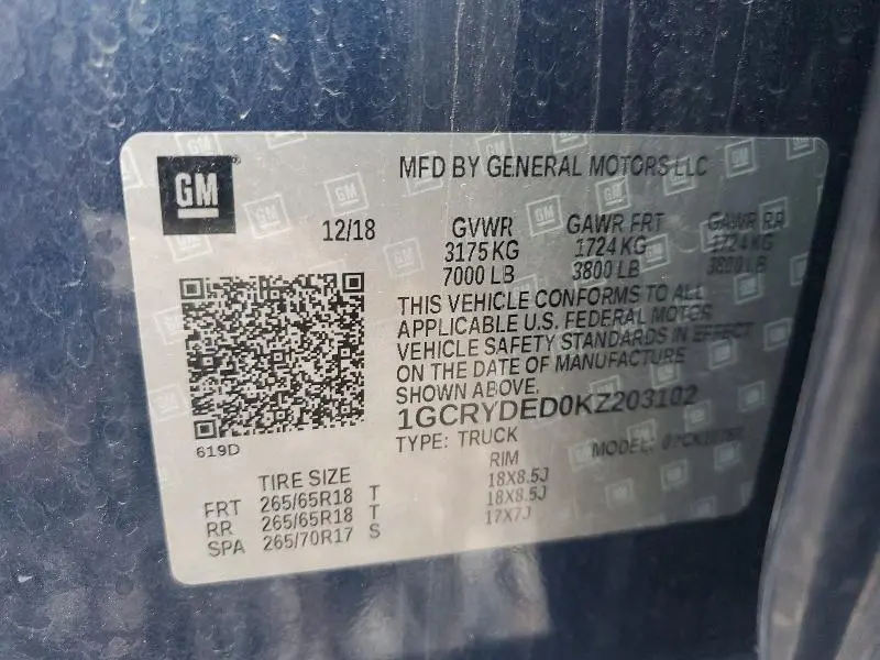 2019 CHEVROLET SILVERADO K1500 LT  