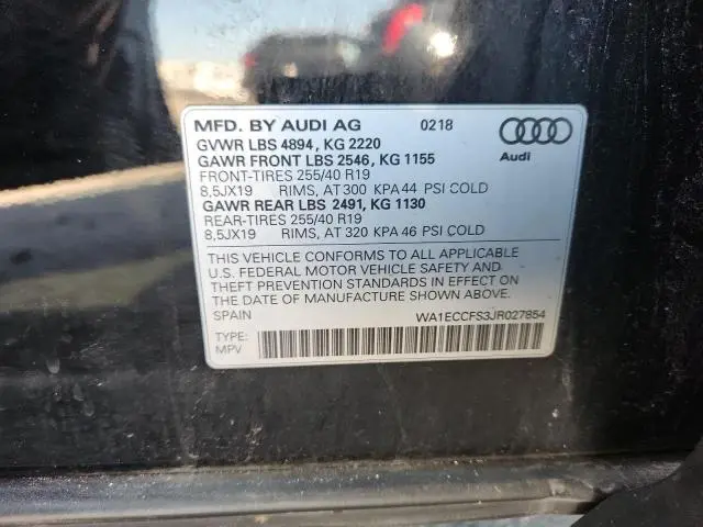 2018 AUDI Q3 PREMIUM  