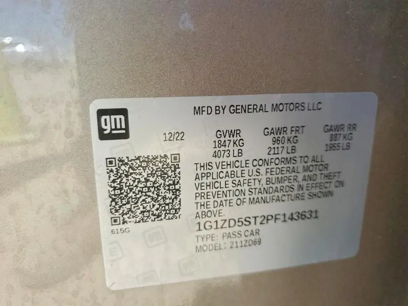 2023 CHEVROLET MALIBU LT  