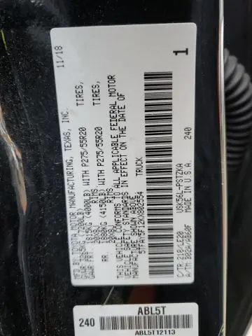 2019 TOYOTA TUNDRA CREWMAX 1794  