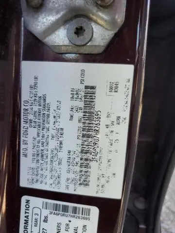 2017 FORD FUSION TITANIUM HEV  