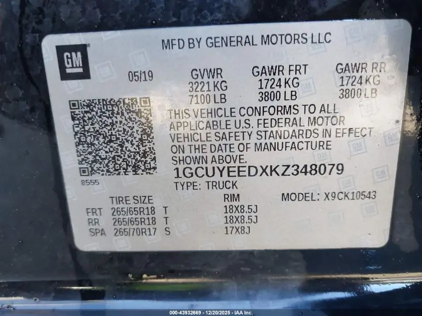 2019 CHEVROLET SILVERADO 1500 RST