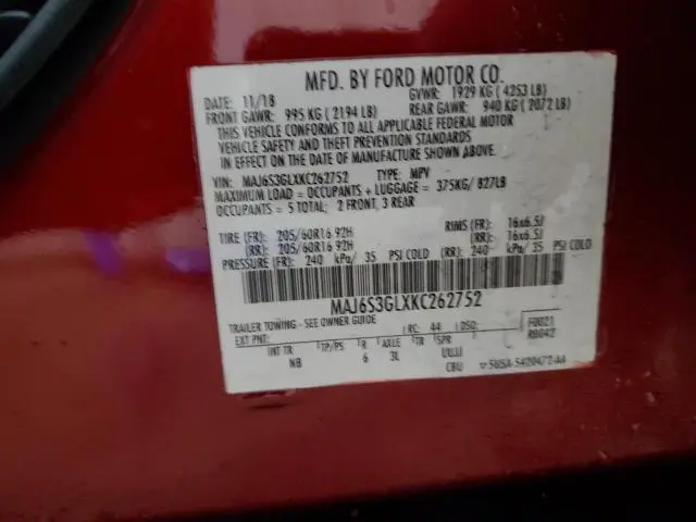 2019 FORD ECOSPORT SE  