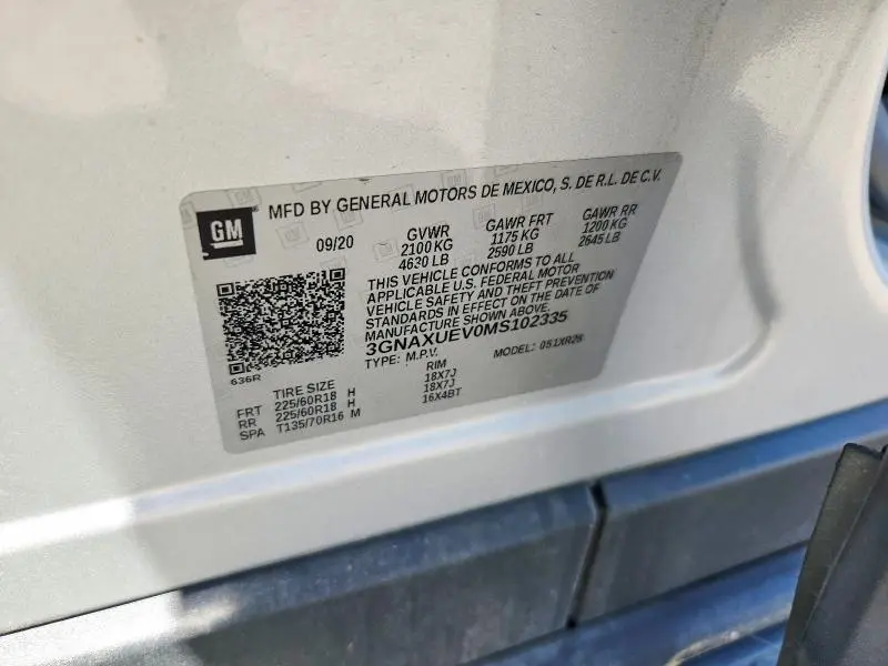 2021 CHEVROLET EQUINOX LT  