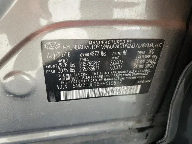 2017 HYUNDAI SANTA FE SPORT   