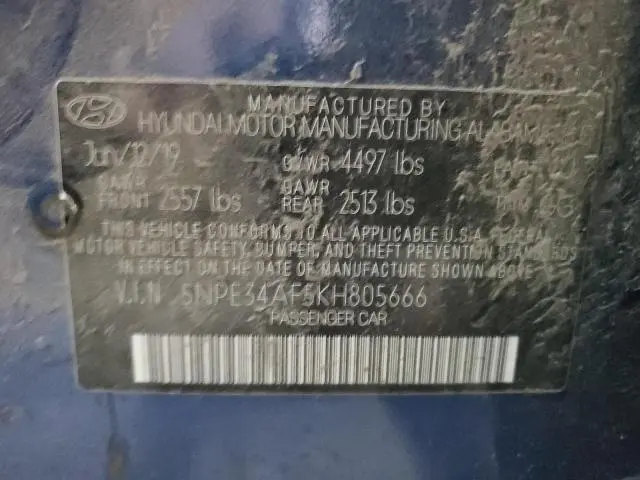 2019 HYUNDAI SONATA LIMITED  