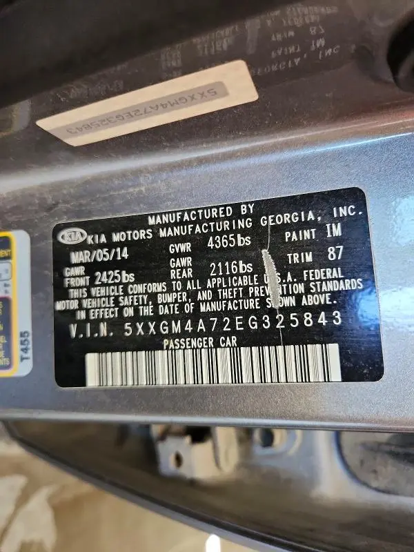2014 KIA OPTIMA LX  