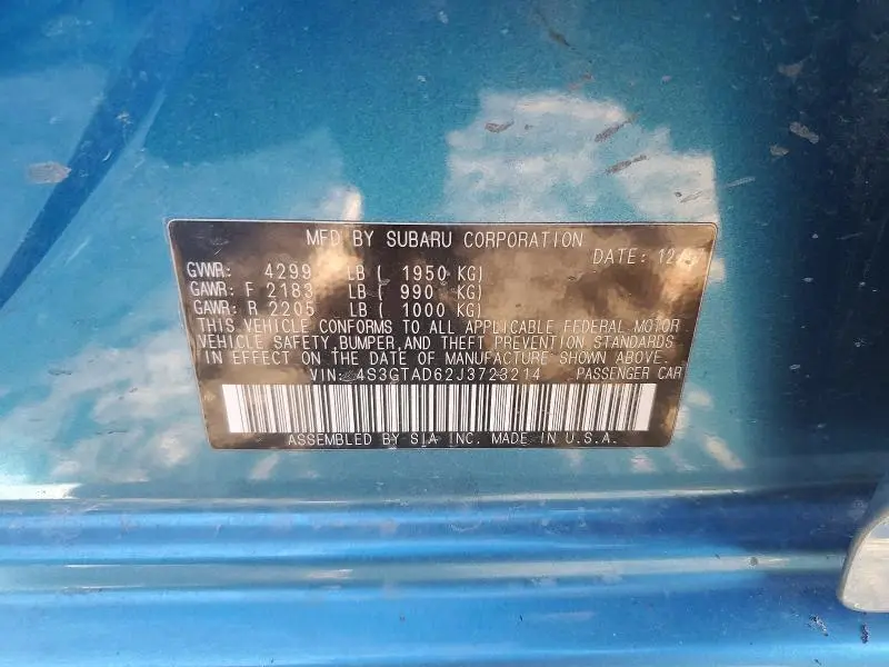 2018 SUBARU IMPREZA PREMIUM PLUS  