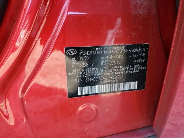 2020 HYUNDAI SONATA SE  