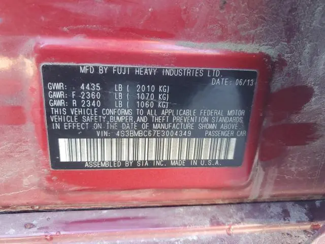 2014 SUBARU LEGACY 2.5I PREMIUM  