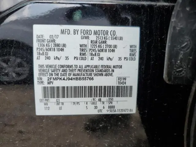 2017 FORD EDGE SEL  