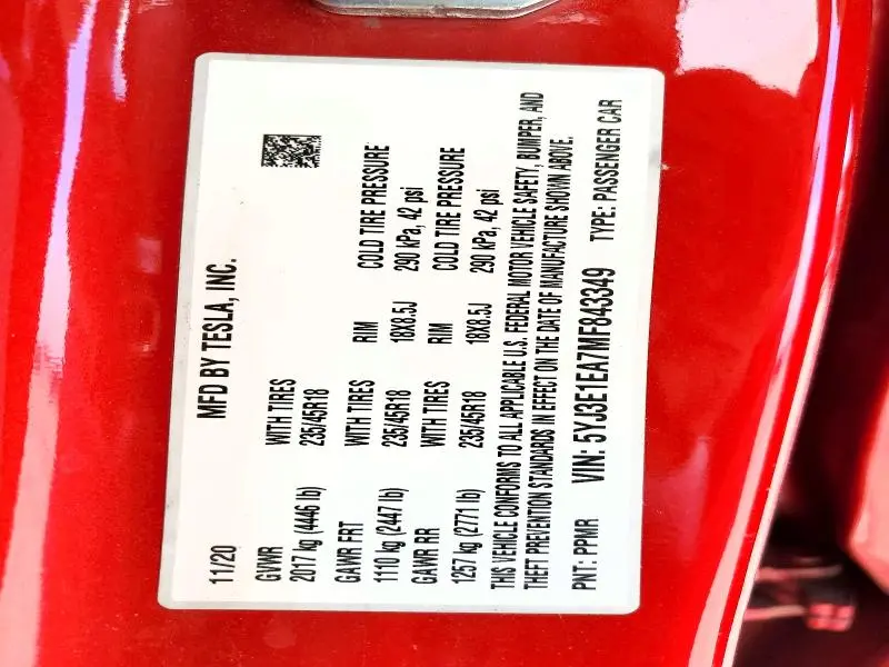 2021 TESLA MODEL 3   