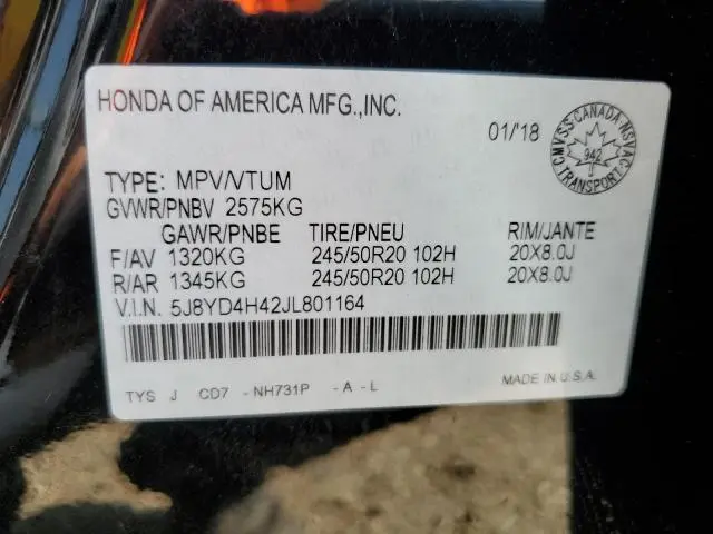 2018 ACURA MDX NAVI