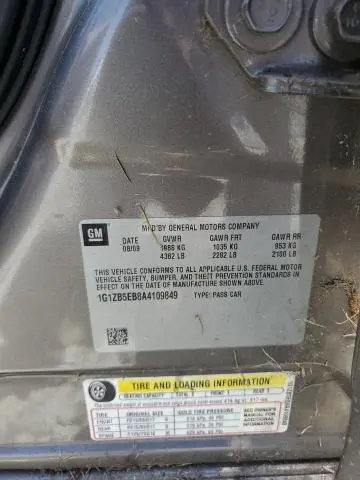2010 CHEVROLET MALIBU LS  