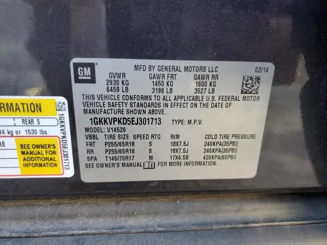 2014 GMC ACADIA SLE  