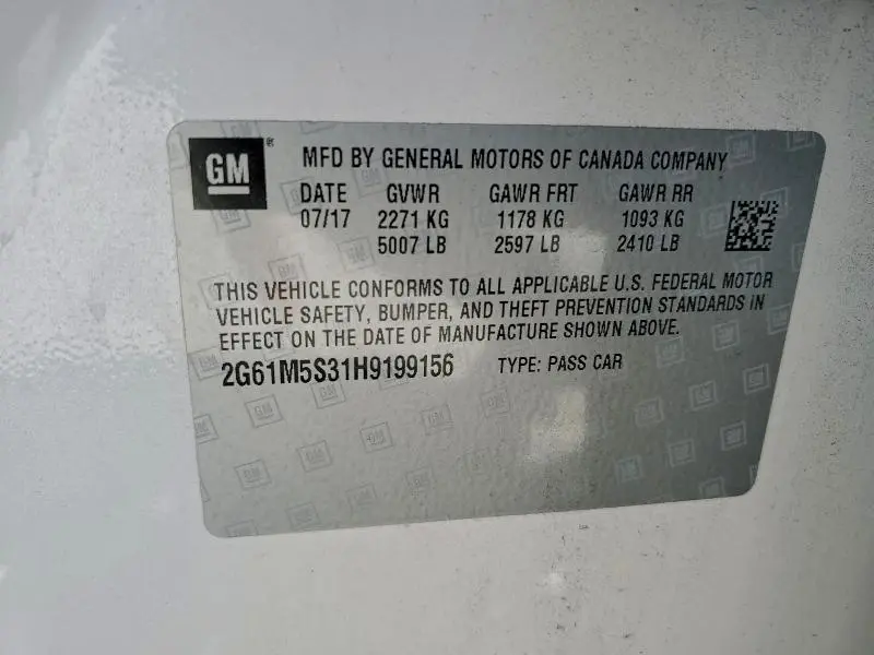 2017 CADILLAC XTS LUXURY  